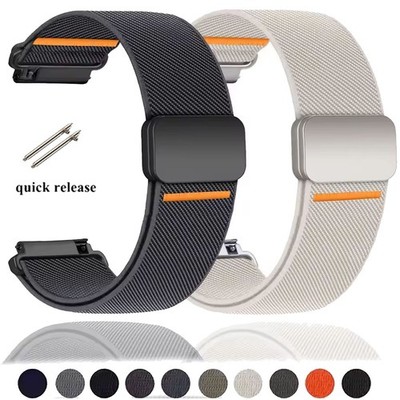 20mm/22mm Nylon Armband für Samsung Galaxy Watch FE 3 4 5 6 7 Classic Active 2 1