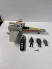 Vintage Star Wars X-Wing Fighter Parts Repair With Action Figures Lot