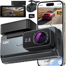 Dash Cam Front and Rear  4K Dual Channel Dash Camera for Cars  3.39  IPS Scr