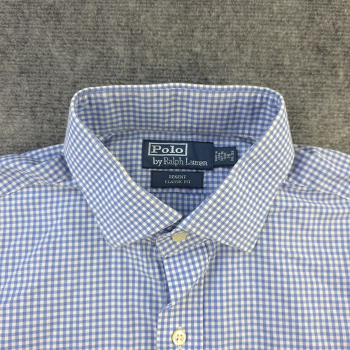 Polo Ralph Lauren Hemd 16 32/33 Regent Classic Fit blau kariert Baumwolle - Bild 2 von 9