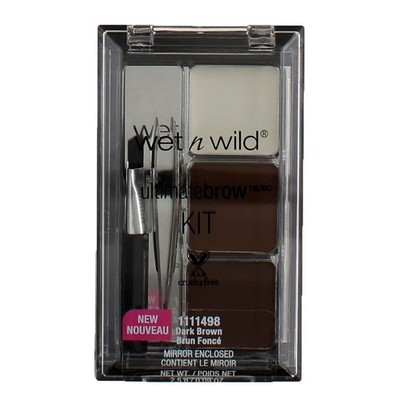 2 Pack Wet n Wild Ultimate Brow Eyebrown Kit, Dark Brown 1111498, 0.09 oz