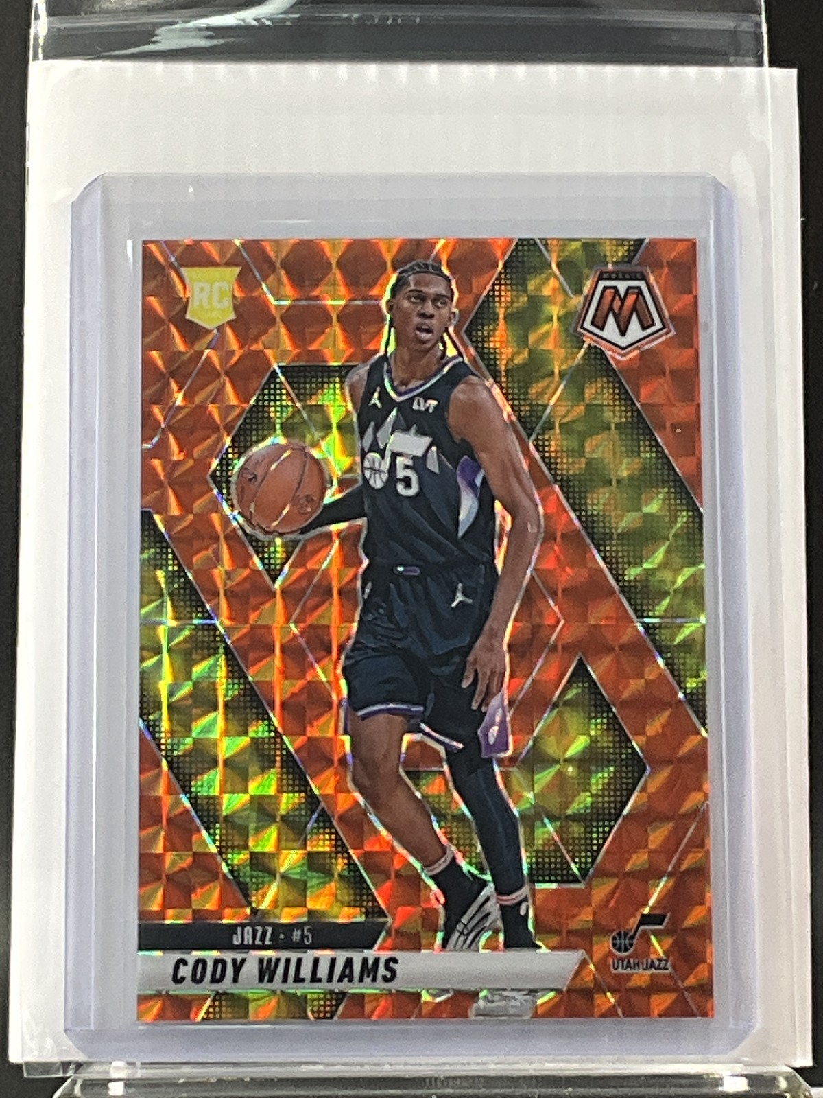 2024-25 Panini Mosaic #207 Cody Williams Orange Mosaic #/249 - RC - 22001