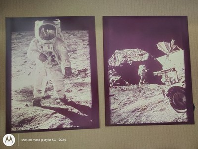Group of 8  photos  NASA Apollo 11 moon landing   1969