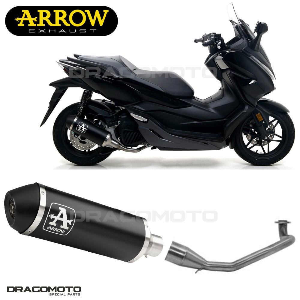 Ligne complete HONDA FORZA 125 2017-2018 ARROW ALU Noir URBAN pour scooter