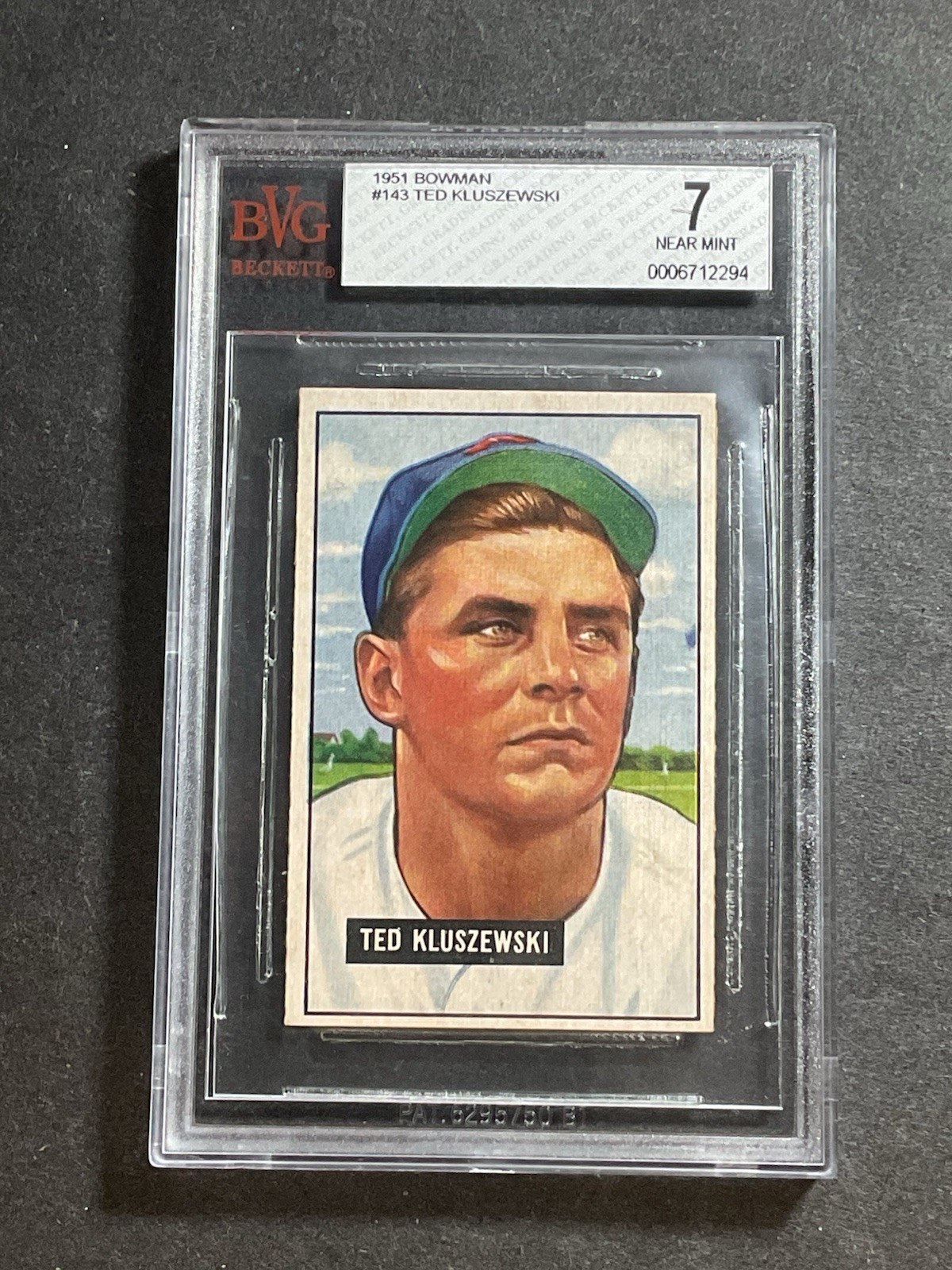 1951 Bowman Ted Kluszewski 143 BVG 7 Nice Center C4