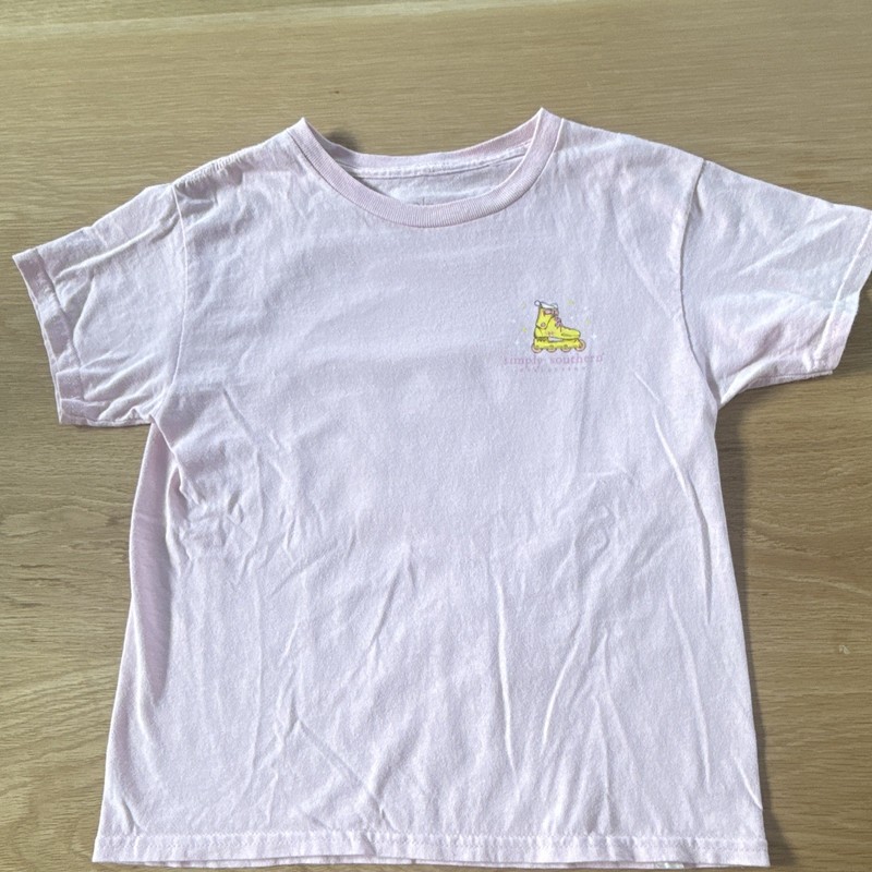 Simply Southern Girls Pink Cotton T Shirt "Do What You Love" Size Youth Small