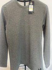 Under Armour cold gear men's compression long sleeve Medium Heather Grey NWT 
