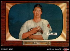 1955 Bowman #134 Bob Feller Indians HOF 4 - VG/EX