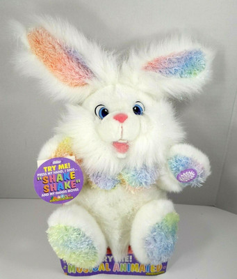 Dan Dee Hoppy Hopster Singing Rainbow Bunny Rabbit Plush In Box READ See Video