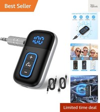 3.5mm Aux Bluetooth Car Adapter, Wireless Audio Receiver for Car/Speaker  Bl...