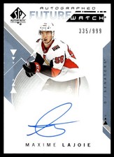 2018-19 SP Authentic Future Watch Auto Maxime Lajoie Rookie Auto 335/999 Ottawa