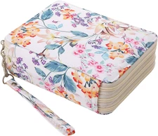 Portable Colored Printing Pattern Pencil Case Holds 72 pcs Pencils Bag Organizer