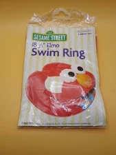 18” Rand Inflatable Red Elmo Swim Ring Sesame Street  2003 New In Pkg