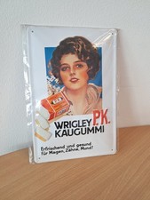 Blechschild 20x30 OVP WRIGLEYS KAUGUMMI GUM Werbung Reklame Deko Küche VINTAGE