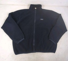 Vintage LL Bean Full Zip Fleece Jacket Mens Large Navy Blue - Made In USA