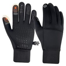 Kids Winter Gloves Waterproof Touchscreen Warm Fleece Anti M 4-6years Black