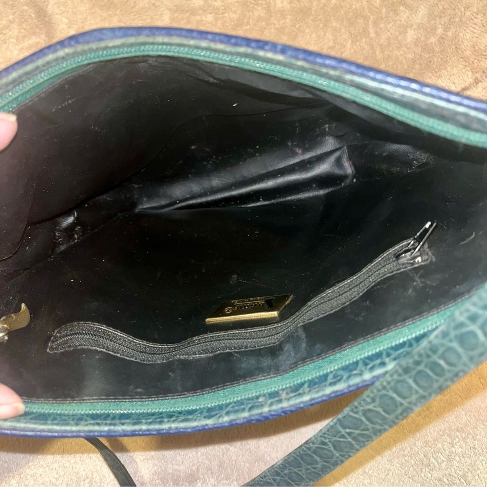 Sharif Multicolor Leather Patchwork Shoulder Bag - image 5