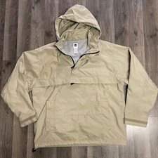 VTG 90s Y2K GAP Nylon Anorak Jacket Mens Large Beige Khaki Pullover Windbreaker