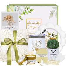Mother's Day Gift Basket for Women, 11-Piece Self Care Spa Gift Set with Cozy