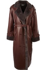 WEWOREWHAT BROWN FAUX FUR COAT SMALL