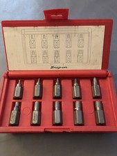 Snap-on 10 Piece Screw Extractor Set Hexagonal Head Model Rex10a