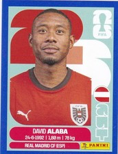 2026 PANINI FIFA World Cup  SP BLUE Sticker #AUT4 David Alaba - Austria