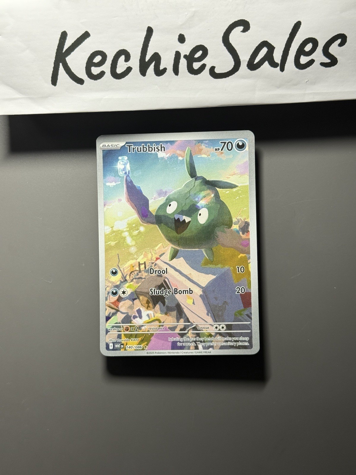 Pokémon TCG NM-Mint Trubbish 140/086 Sv: White Flare