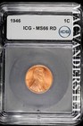 1946 Lincoln Wheat Cent- ICG MS66 RD- Lustrous- No Reserve #SLA1078 — photo 1