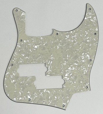 For Fender Top Jazz Bass With PB Pickup Hole Guitar Pickguard,Ivory White Pearl