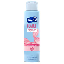 Suave Dry Spray Antiperspirant Deodorant 3.8 oz   Instantly Dry Powder Fresh