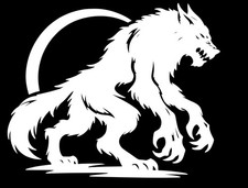 New Werewolf Handmade Permanent Vinyl Decal Sticker 6  BIG Black or White