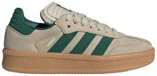 adidas Samba XLG J Putty Grey Collegiate Green JQ9886 Youth Size