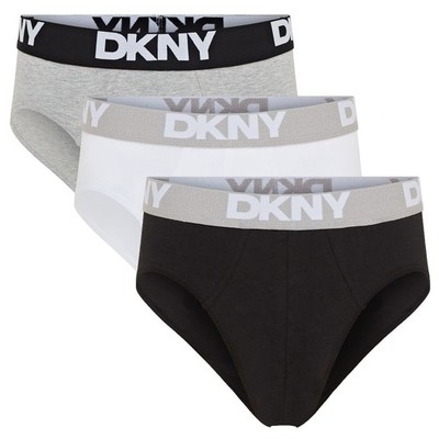 DKNY LOGO COTTON BLEND BRIEFS SLIPS HIPSTER-3 PACK UNDERWEAR- L -BNWT-DKN100