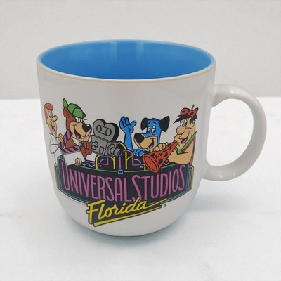 Vintage 90's Universal Studios Florida Jetsons Flintstones Mug Japan Hanna...