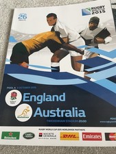 England V Australia 2015 Rugby Union Programme