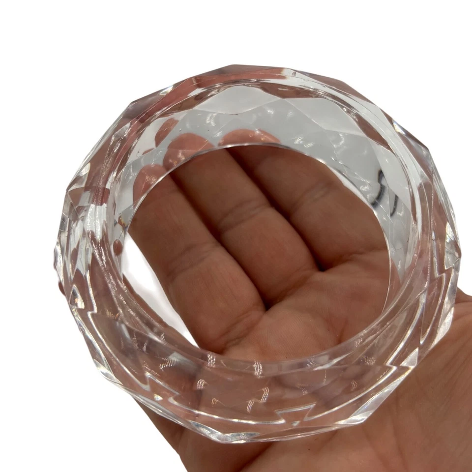 Pulsera facetada lucite transparente vintage idea de regalo de vacaciones para ella Foto 3 de 4