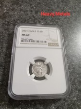 2001 1/10 oz $10 US Platinum Eagle MS69 NGC NICE LOW PRICE!! 3550.00 per troy oz