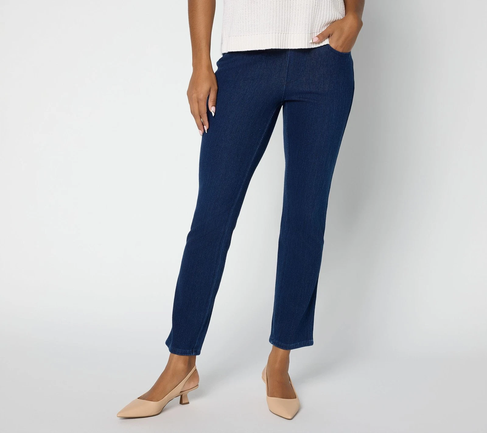 Belle by Kim Gravel Women's Petite Pants 10P FlexiModal Bellesential Blue