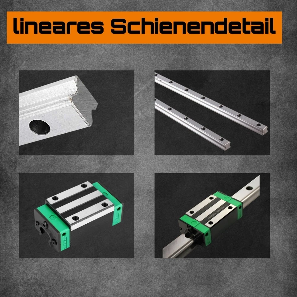 HGR15 HGR20 HGR25 Linearführung Führungsschiene Rail+ HGH15/20/25CA Gleitblocks - Bild 2 von 4