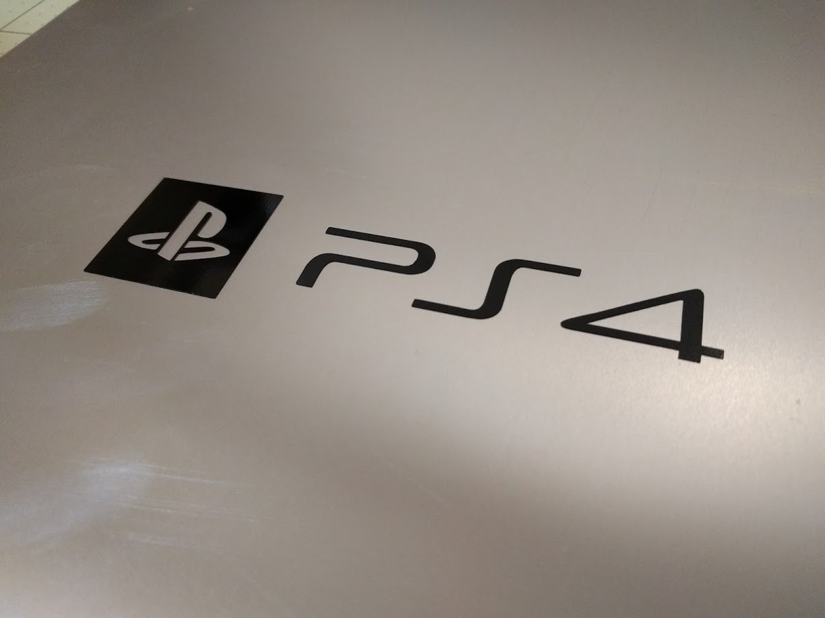 4 Pack Playstation PS4 logo Vinyl Decal Gloss Black 3