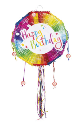 Zugpinjata Happy Birthday Piñata Kindergeburtstag Pinata  zum Ziehen