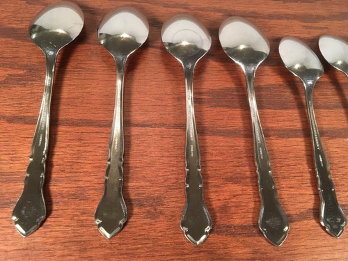 Reed & Barton Rebacraft CARRIAGE Stainless Flatware 8 Spoons Soup Tea Serve - Picture 9 of 12