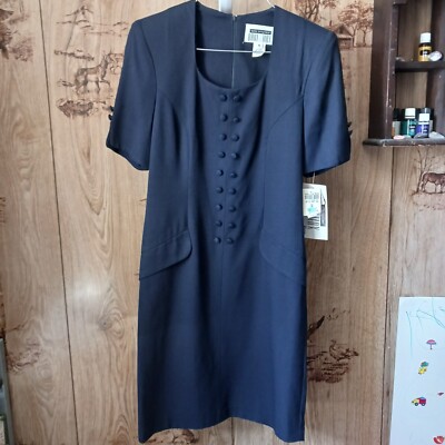 NWT Vintage Dead Stock Dani Max Navy Blue Button Detail Sheath Dress Size 4 | eBay NWT Vintage Dead Stock Dani Max Navy Blue Button Detail Sheath Dress Size 4 | eBay