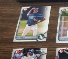 TREVOR MARTIN 2022 1st BOWMAN DRAFT CARD #BD-184 TAMPA RAYS (FIRST ROOKIE BASE)