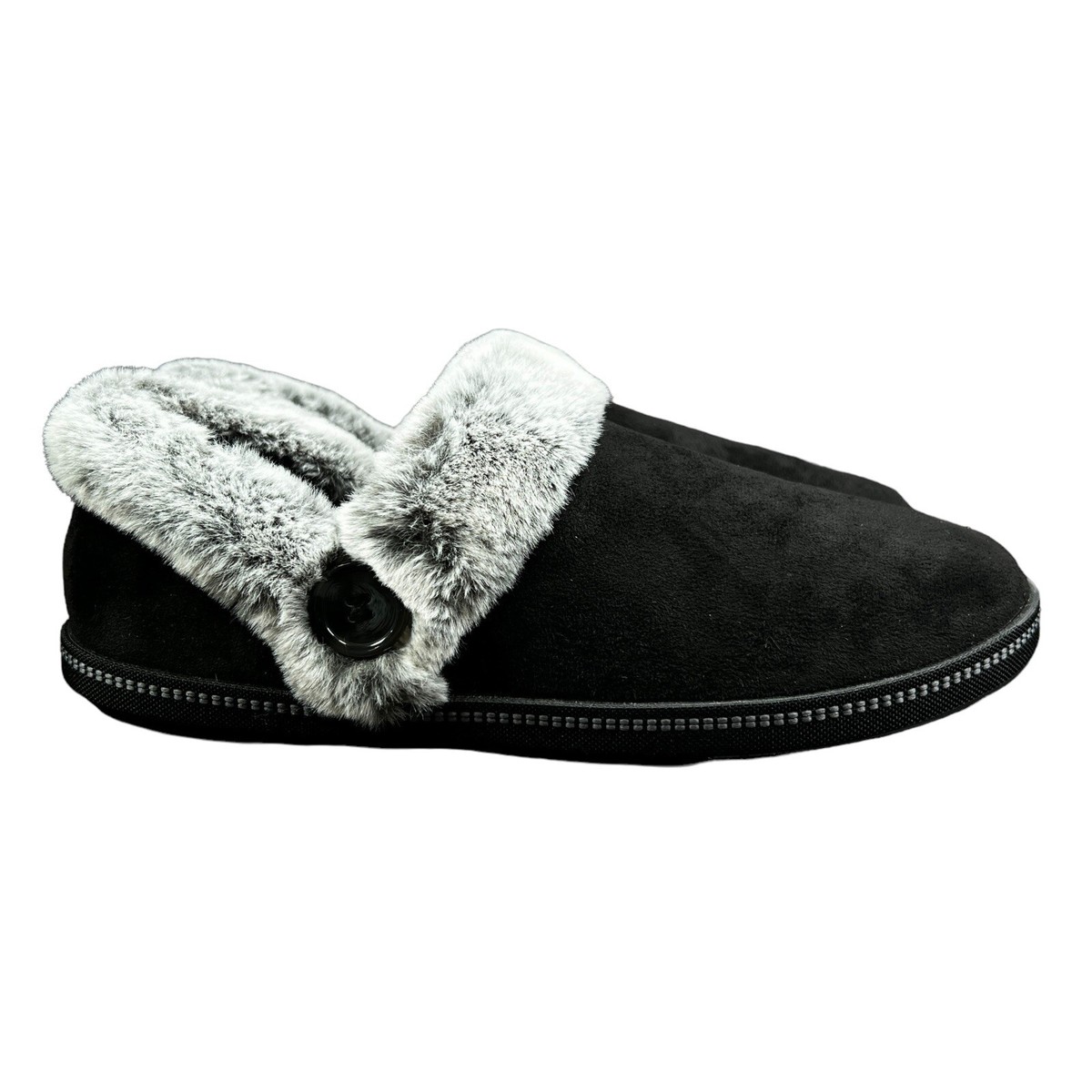 SKECHERS Cozy Campfire Vegan Fresh Toast Black Slippers  display picture 1