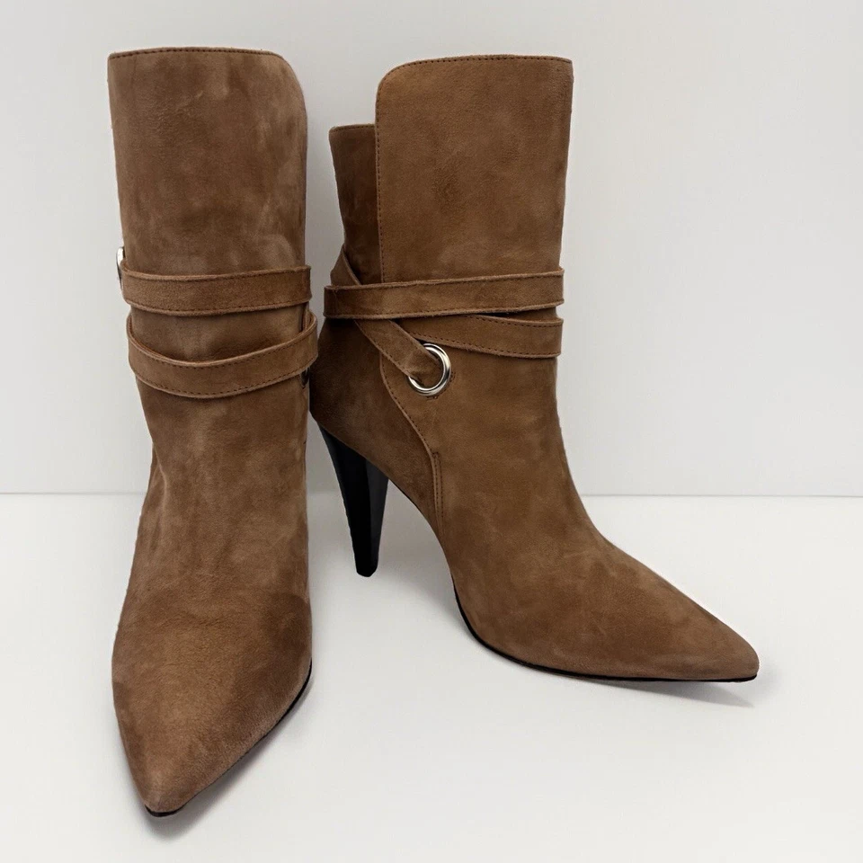 Botas IRO Grandos Beige Para Mujer Talla EU 38/ EE. UU. 7,5 Hebilla Occidental Usadas en Excelente Condición Foto 2 de 4
