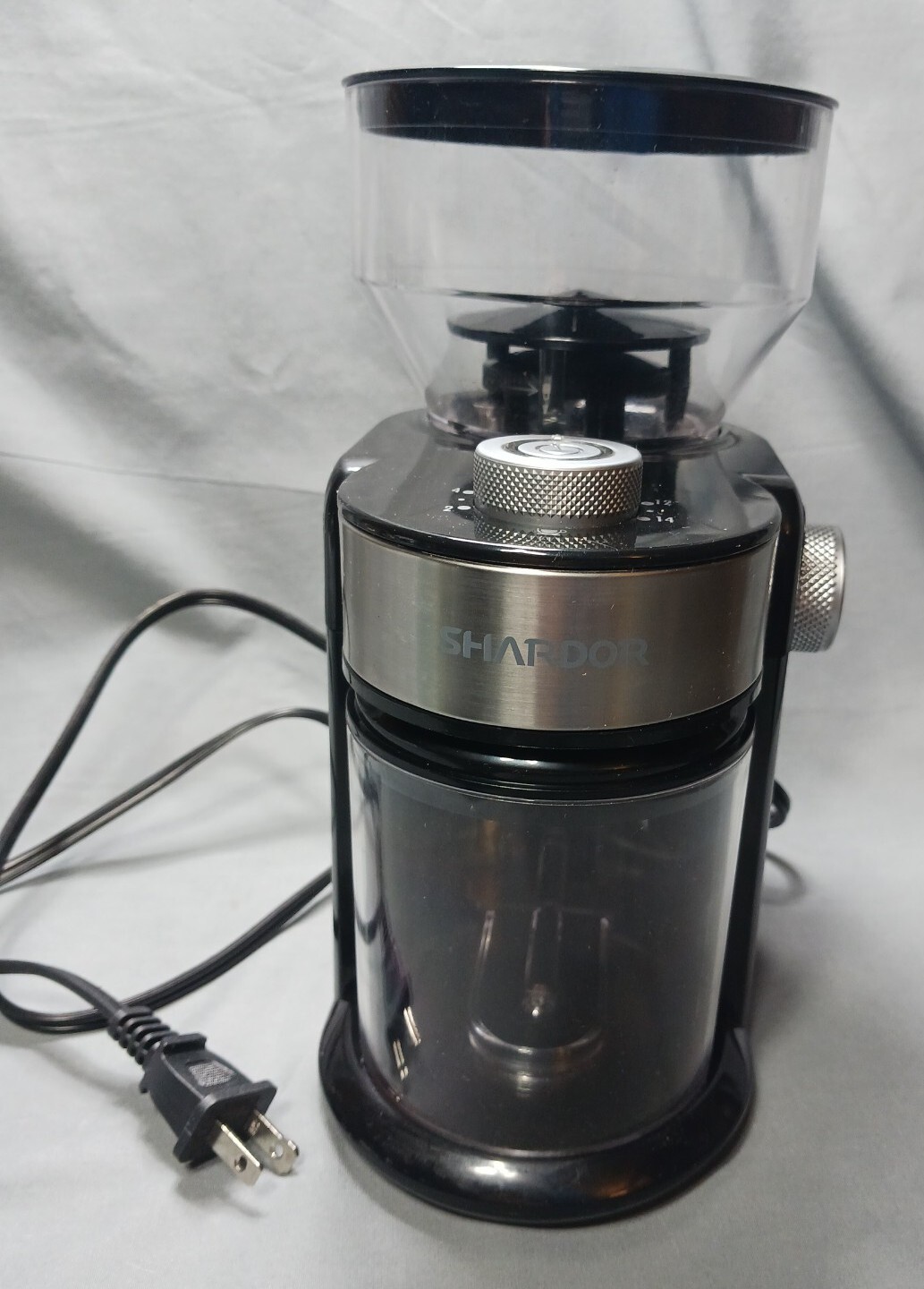 Shardor Coffee Grinder CG835B Top Bean Hopper Adjustable Burr Grinder