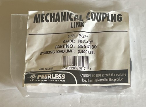 Mechanical Coupling Peerless Link 9/32” P8 Alloy 8553180 Black 3,500 ...