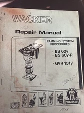 Wacker BS60Y-R Jumping Jack Trench Rammer Shop Service Repair Manual Book Guide