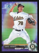 2017 Bowman DANIEL GOSSETT Purple #/250 Refractor card OAKLAND A'S ATHLETICS